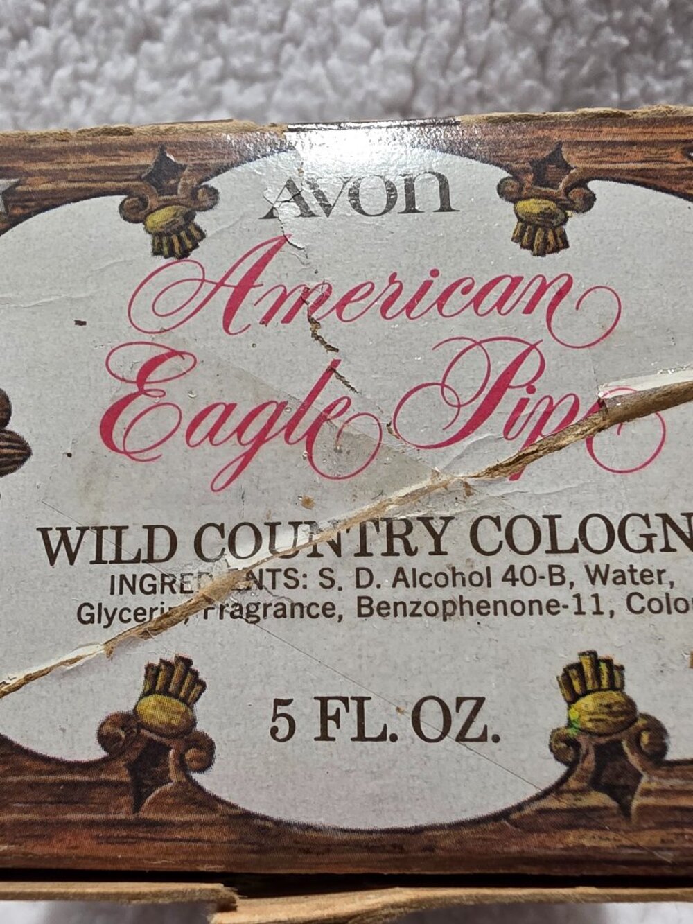 Avon American Eagle Pipe Wild Country After Shave Decanter Bottle w/ Box